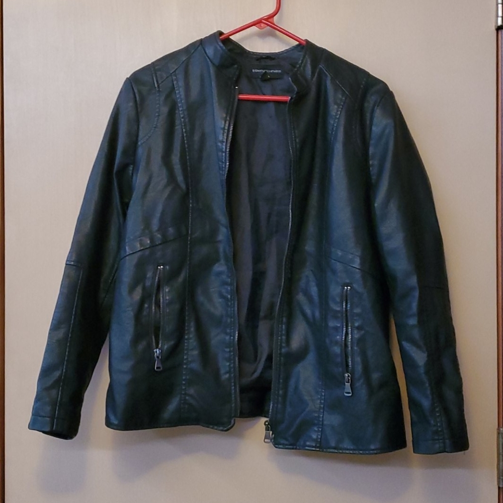 Black leather jacket